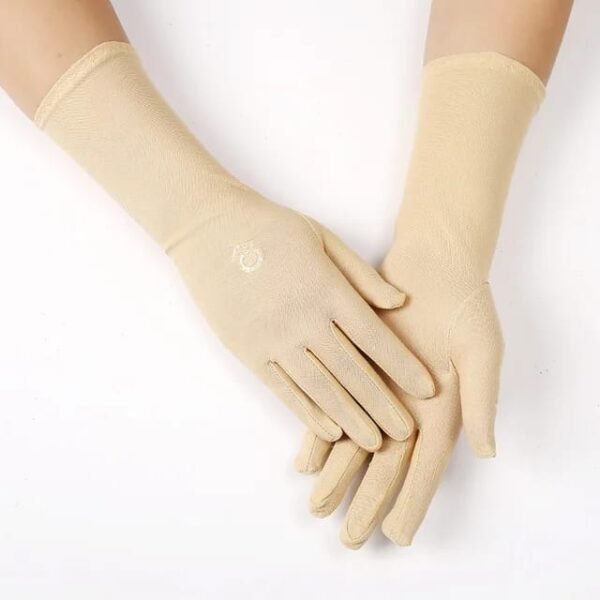 Long Arm Cover Full Finger Arabian Stretch Hand Gloves - Image 2